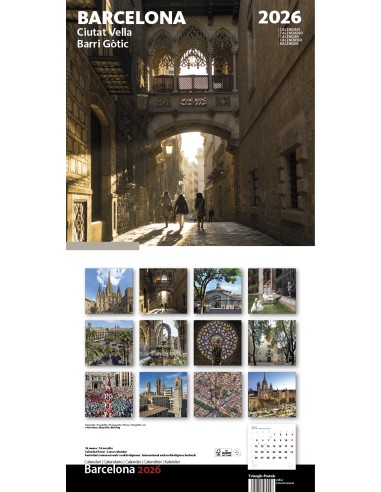 Cal 2026 Pared 30x30 cm Barcelona 3 Ciutat Vella