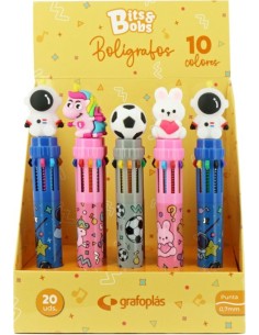 Exp 20 boligrafo 10 colores punta 07mm surtidos