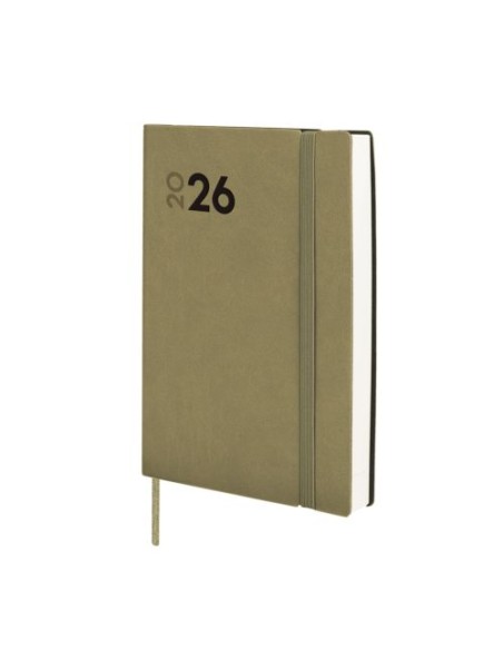 Agenda anual 2026 mara y4 dia pagina 12x17cm verde