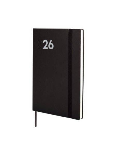 Agenda anual 2026 mara y4 dia pagina 12x17cm negra