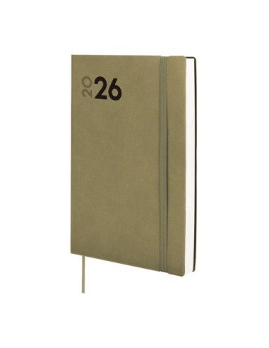 Agenda anual 2026 mara y10 dia pagina 14x204cm verde