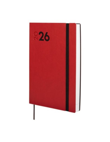 Agenda anual 2026 mara y10 dia pagina 14x204cm rojo
