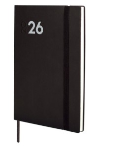 Agenda anual 2026 mara y10 dia pagina 14x204cm negro