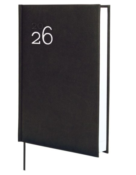 Agenda anual 2026 milano y11 dia pagina 165x24cm negro