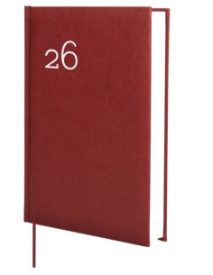 Agenda anual 2026 milano y11 dia pagina 165x24cm burdeos