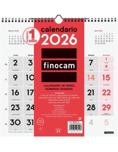 CALENDARIO PARED 2026 NUMEROS GRANDES 30X30