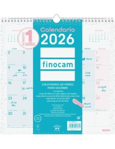 CALENDARIO PARED 2026 CHIC ES 30X30 TURQUESA