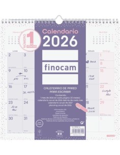 CALENDARIO PARED 2026 CHIC ESCRIBIR 30X30 MORADO