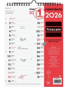 CALENDARIO PARED 2026 DOS COLUMNAS M