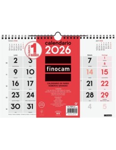 CALENDARIO PARED 2026 NUMEROS GRANDES M 30X21