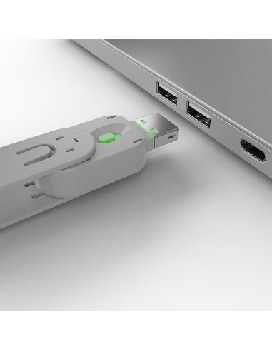 40621 bloqueador de puerto Llave de bloqueador de puerto USB tipo A Verde Acrilonitrilo butadieno estireno (ABS) 1 pieza(s)