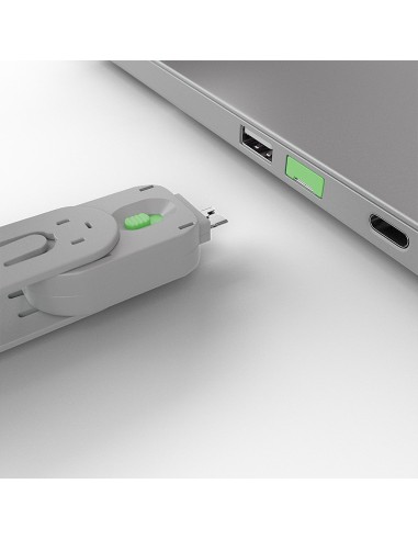 40621 bloqueador de puerto Llave de bloqueador de puerto USB tipo A Verde Acrilonitrilo butadieno estireno (ABS) 1 pieza(s)