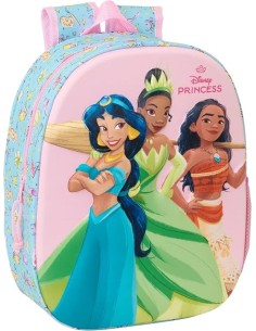 MOCHILA 3D PRINCESAS DISNEY 3D 27x33x10cm