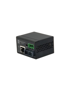 IEC-4301 convertidor de medio 100 Mbit/s Monomodo Negro