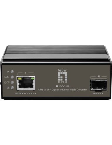 IGC-0102 convertidor de medio 1000 Mbit/s Negro