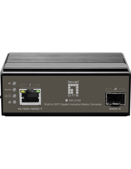 IGC-0102 convertidor de medio 1000 Mbit/s Negro
