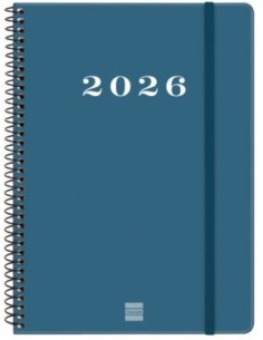 Agenda anual espiral 2026 my dia pagina e10 155x212cm azul