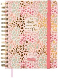 Agenda anual 2026 espiral talkual dia pagina 155x215cm oro