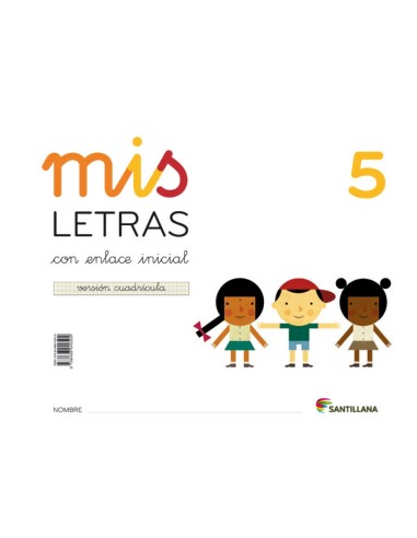 Mis letras 5 lectoescritura cuadricula 5 anos Cuadernocuento
