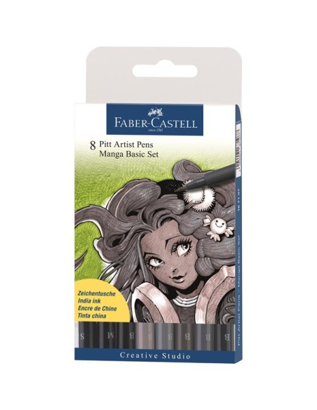 167107 rotulador de punta fina Negro, Gris 8 pieza(s)