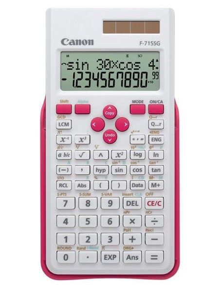 F-715SG calculadora Bolsillo Calculadora científica Rosa, Blanco