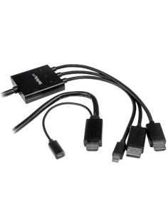 Cable Conversor HDMI, DisplayPort o Mini DisplayPort a HDMI de 2m - Adaptador DP y Mini DP