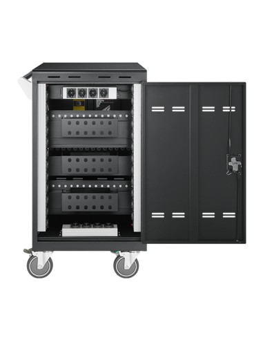 E32c+ Negro Laptop / Tablet Mesita con ruedas para multimedia