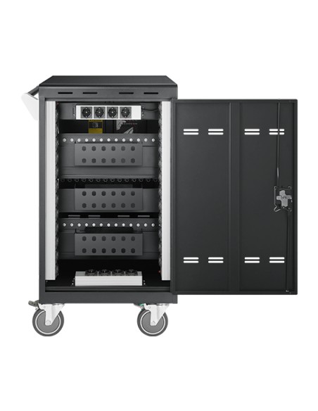 E32c+ Negro Laptop / Tablet Mesita con ruedas para multimedia