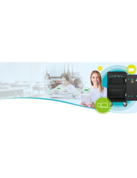 E32c+ Negro Laptop / Tablet Mesita con ruedas para multimedia