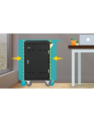 E32c+ Negro Laptop / Tablet Mesita con ruedas para multimedia