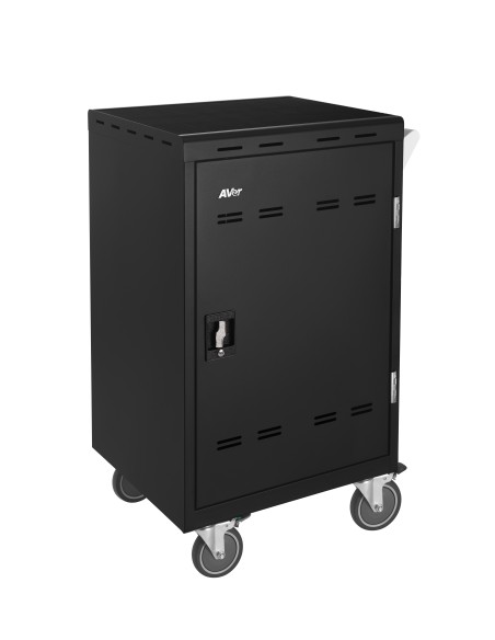 E24C+ Negro Laptop / Tablet Mesita con ruedas para multimedia