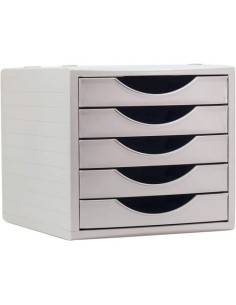 MODULO 5 CAJONES COLOR GRIS GRIS OPACO 340X270X260MM