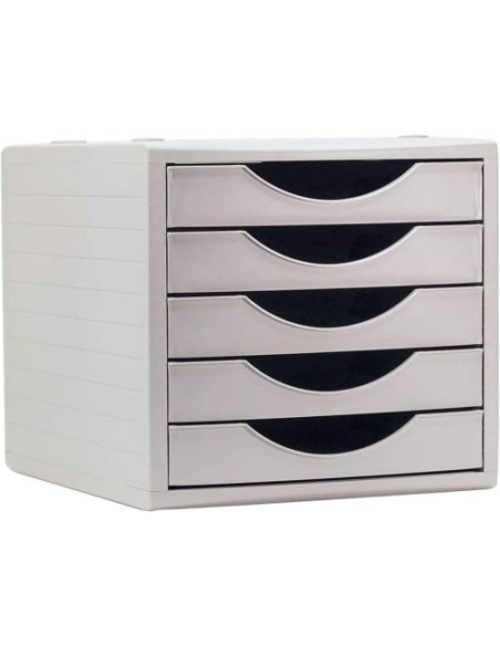 MODULO 5 CAJONES COLOR GRIS GRIS OPACO 340X270X260MM