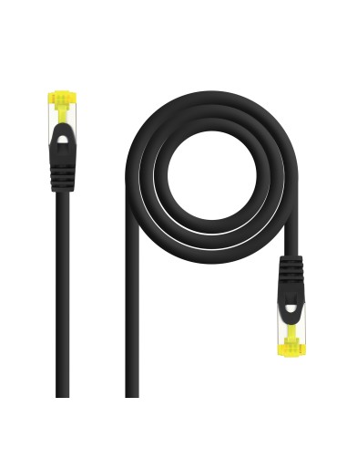 Cable Red Latiguillo RJ45 LSZH CAT.6A SFTP AWG26, Negro, 25 cm