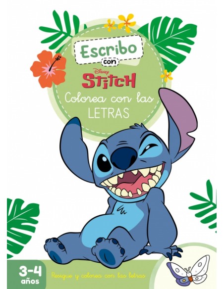 ESCRIBO CON STITCH COLOREA CON LAS LETR