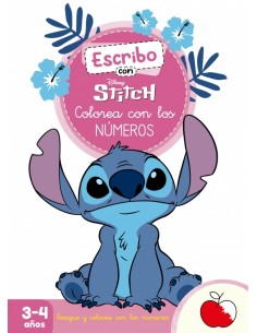 ESCRIBO CON STITCH COLOREA CON LOS NUME