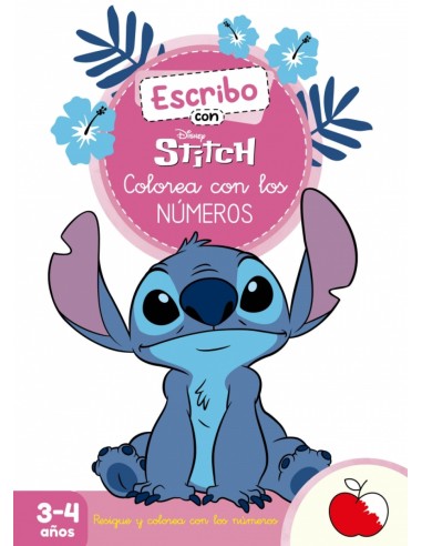 ESCRIBO CON STITCH COLOREA CON LOS NUME