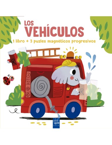 Lee y juega con puzles magneticos Los vehiculos