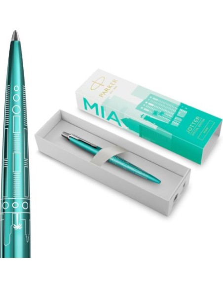Boligrafo parker jotter edicion especial miami cuerpo color turquesa