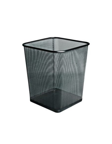 PAPELERA FOROFIS METAL CUADRADA NEGRA