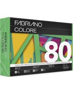 PAQUETE A4 500H 80G FABRIANO COLORE VERDE