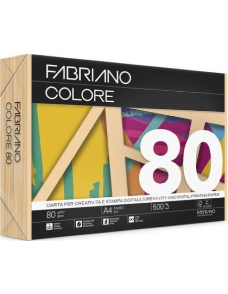 PAQUETE A4 500H 80G FABRIANO COLORE ALBARICOQUE