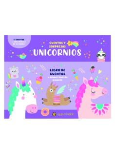 Unicornios Caja con LibroPuzle Cuentos y sorpresas 