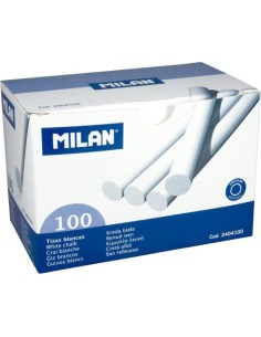 ESTUCHE 100 TIZAS ANTIPOLVO BLANCO MILAN