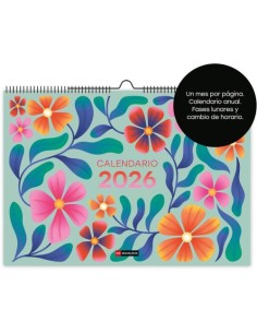 CALENDARIO PARED 2026 A3 FLORES