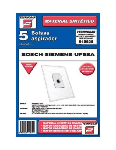 915639 accesorio y suministro de vacío Aspiradora de tambor Bolsa para el polvo