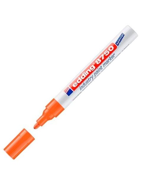 EDDING MARCADOR PERMANENTE DE TINTA OPACA INDUSTRIAL 8750 NARANJA -10UD-