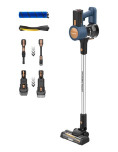 948934000 aspiradora de pie y escoba eléctrica Aspiradora escoba Batería Secar HEPA Sin bolsa 0,5 L 150 W Negro, Azul 2,2 Ah