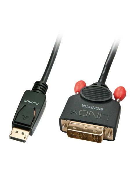 41489 adaptador de cable de vídeo 0,5 m DisplayPort DVI-D Negro