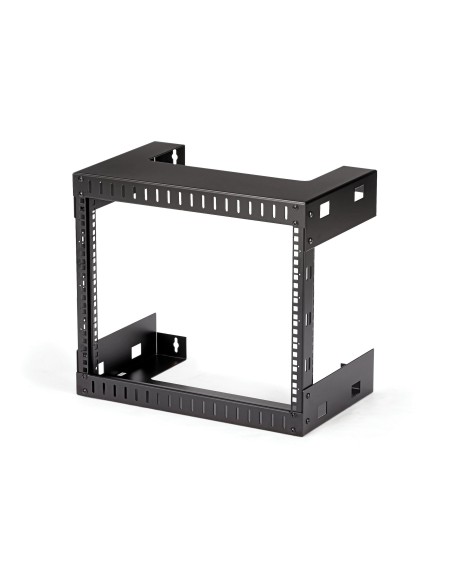 Rack de Servidores Abierto de 8U de Pared - de 19 Pulgadas - de 2 Columnas - con 12 Pulgadas de Profundidad - para Equipo de AV 